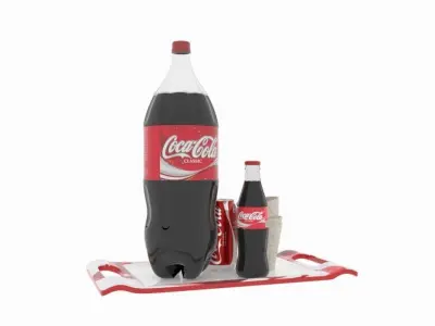 cocacola products for commercial use Free low-poly 3D model