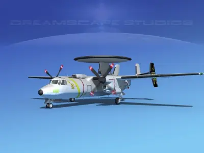 Grumman E-2C Hawkeye V09 3D model