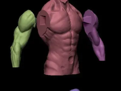 Demon bust of with skulls on top 3D print model