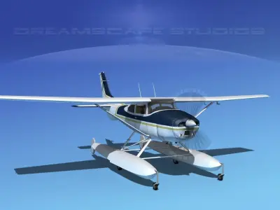 Cessna 182 Skylane Seaplane V14 3D model
