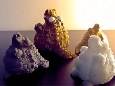 Happy fat crocodile 3D print model