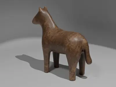 Wooden Horse - Toy Horse Model Low-poly 3D model
