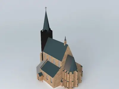 Parish Church in Pilsen Free 3D model