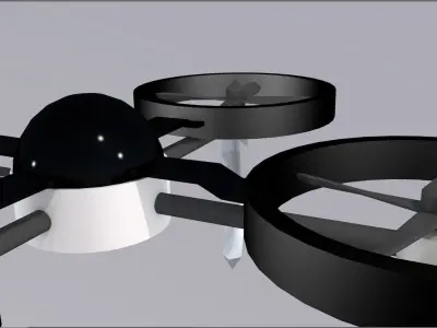 Drone flying in air 3D model