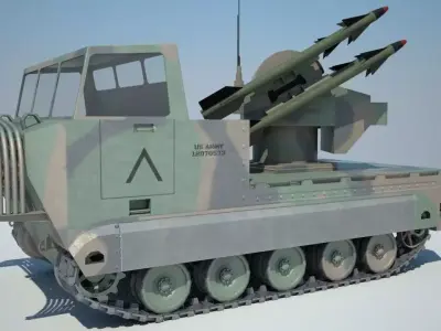 M48 Chapparal Low-poly 3D model