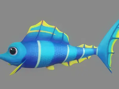 Cartoon Fish 10 Low-poly 3D model