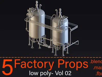 5 Factory props- Vol 02 3D model