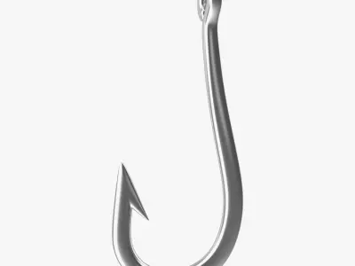 Fishing Hook Low-poly 3D model