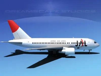 Boeing 767-100 Japan Air Lines 3D model