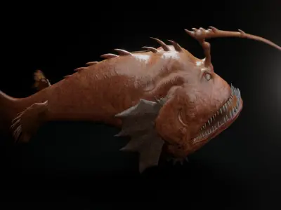 AnglerFish Low-poly 3D model