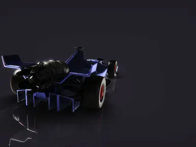 Formula racing car 3D model