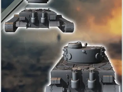 Panzer VI Tiger Ausf E 1942 early - miniatures tabletop scenery 3D print model