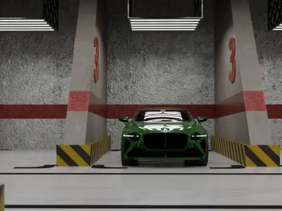 Parking lot showroom 3D model 3D model