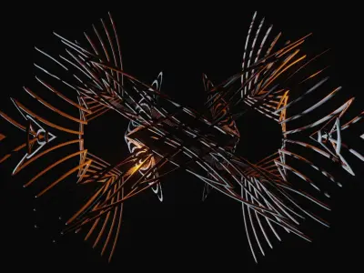 Abstract Statue 4Lines 3D model