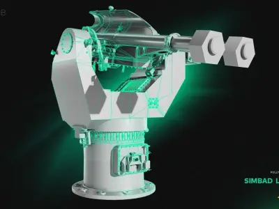 Simbad Lanceur - Anti-Air Self Defence System 3D model