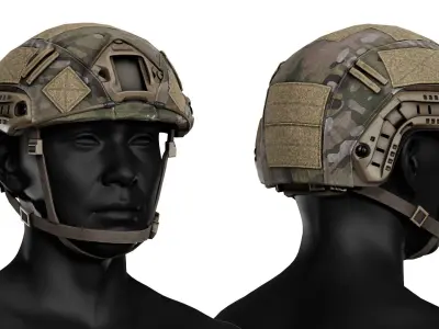 OPSCORE FAST XP BALLISTIC HELMET Low-poly 3D model