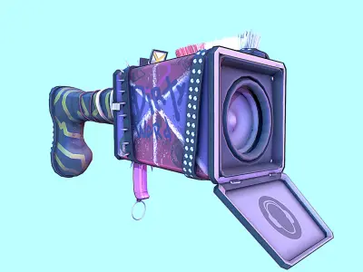 FANTASY GUN Weapon Low-poly 3D model