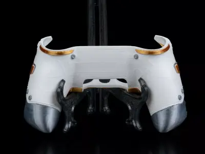 PS5 Controller Shell STL Futuristic Armor Sci Fi Design 3D print model