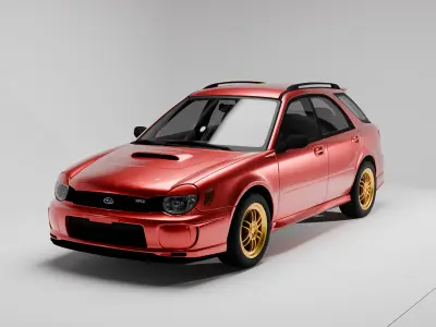 Subaru Impreza WRX Wagon Low-poly 3D model