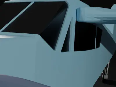 Airplane plane Free low-poly 3D model