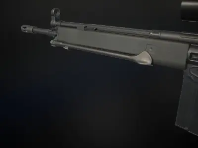 G3SG1 Sniper Rifle Low-poly 3D model