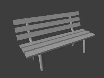 Outdoor bench 3D model order