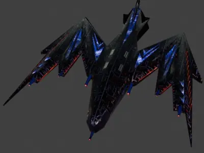 Fighter104 Low-poly 3D model