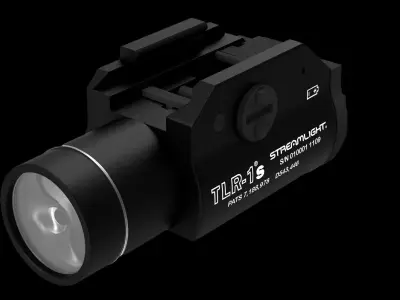 TLR-1s Tactical Flashlight Low-poly 3D model