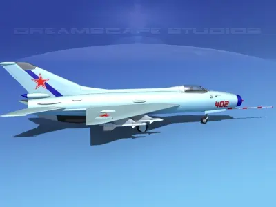 MIG-21 Fishbed V12 3D model