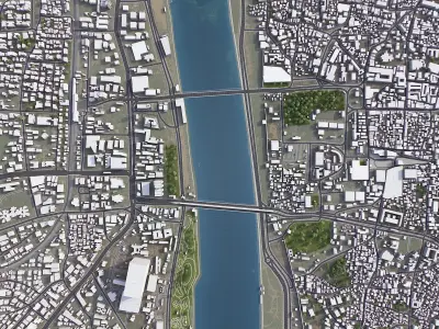 Ahmedabad Low-poly 3D model