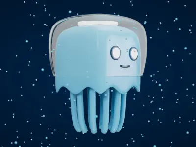 Jellyfish Cartoon 3D model