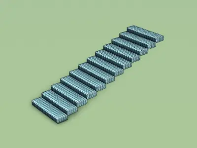 Linear Stairs Free 3D model