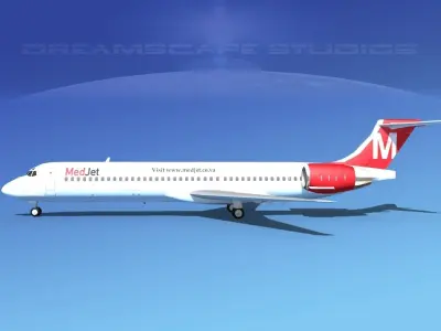 McDonnell Douglas MD-87 MedJet 3D model