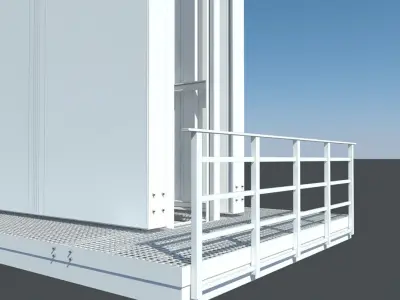 Billboard 1 empty on pole 3D model