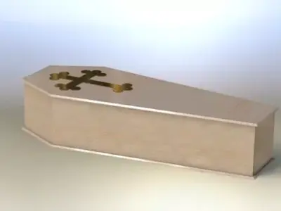 Adult coffin Free 3D model