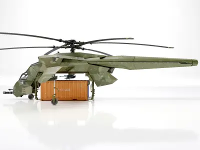 Helicopter cargo prototype 3D model