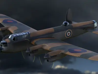 Simple Avro Lancaster 3D model