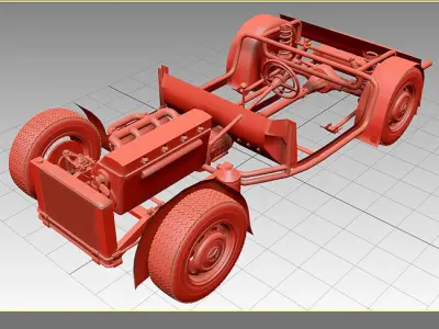 Chassis Car 50-60s 3D model
