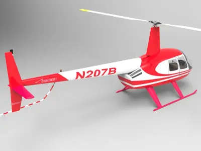 News Helicopter 3D model