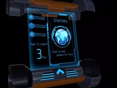 Sci-Fi Drone Scroll Messenger 3D Model Low-poly 3D model