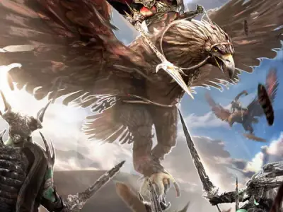 Giant Eagle with warrior Kit bash 3D model