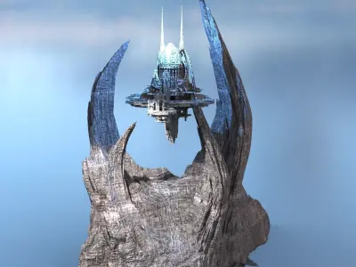 Aster Grand Ocean Sci Fi shards 3 3D model