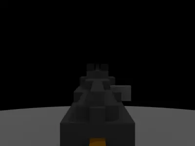 VOXEL AK47 Low-poly 3D model