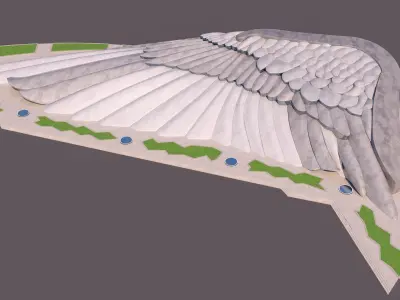 0126 - Bird Wing Building 3D model