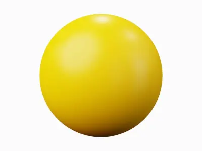 Green Vomit Yellow Ball Emoticon Emoji or Smiley 3D model