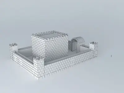 Brick castle Free 3D model