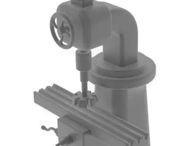 Milling Machine Low-poly 3D model