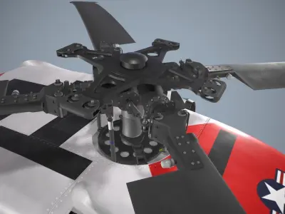  Sikorsky MH-60J Jay Hawk Basic Animation Low-poly 3D model