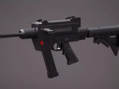 A-M20 PRB Rigged Low-poly 3D model