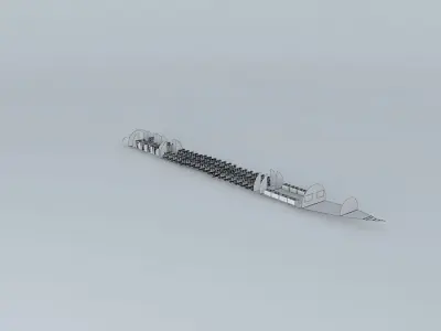 DC8 60 Interior Free 3D model